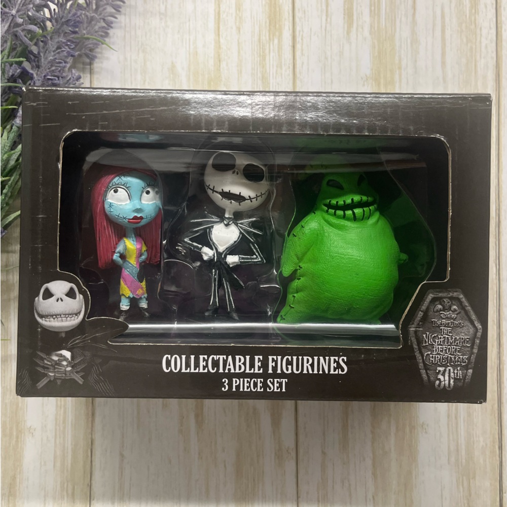 Disney Nightmare Before Christmas Collectable Figurines 3 Piece Set